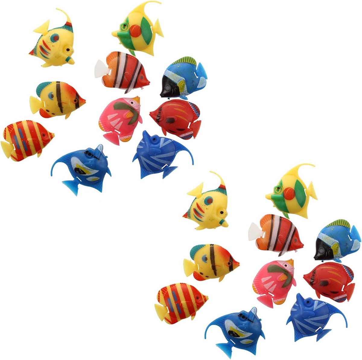 Decoratieve Vissen - Kunstmatige Decoratie - Aquarium Aankleding - Beweegbare Staart - 20 Stuks - Meerdere Kleuren