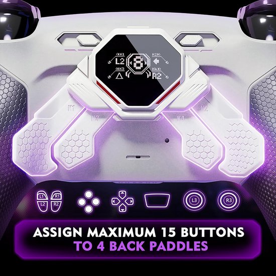 Controller Upgrade Kit - Remap Kit Paddles - Gaming Prestaties Verbeteren - OLED Display Trigger Stop — afbeelding 4