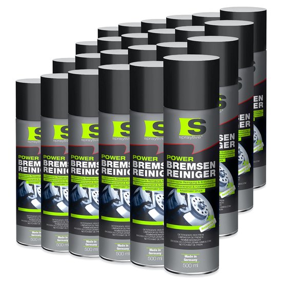 Spraytive 24x 500ml remreiniger ontvetter spray verwijdert olie vet en vuil sneldrogend residuvrij voor remmen en motor