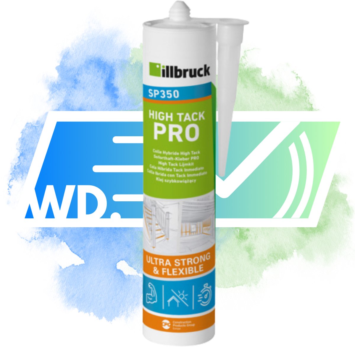 SP350 High Tack Pro Lijmkit | Wit | 310 ML