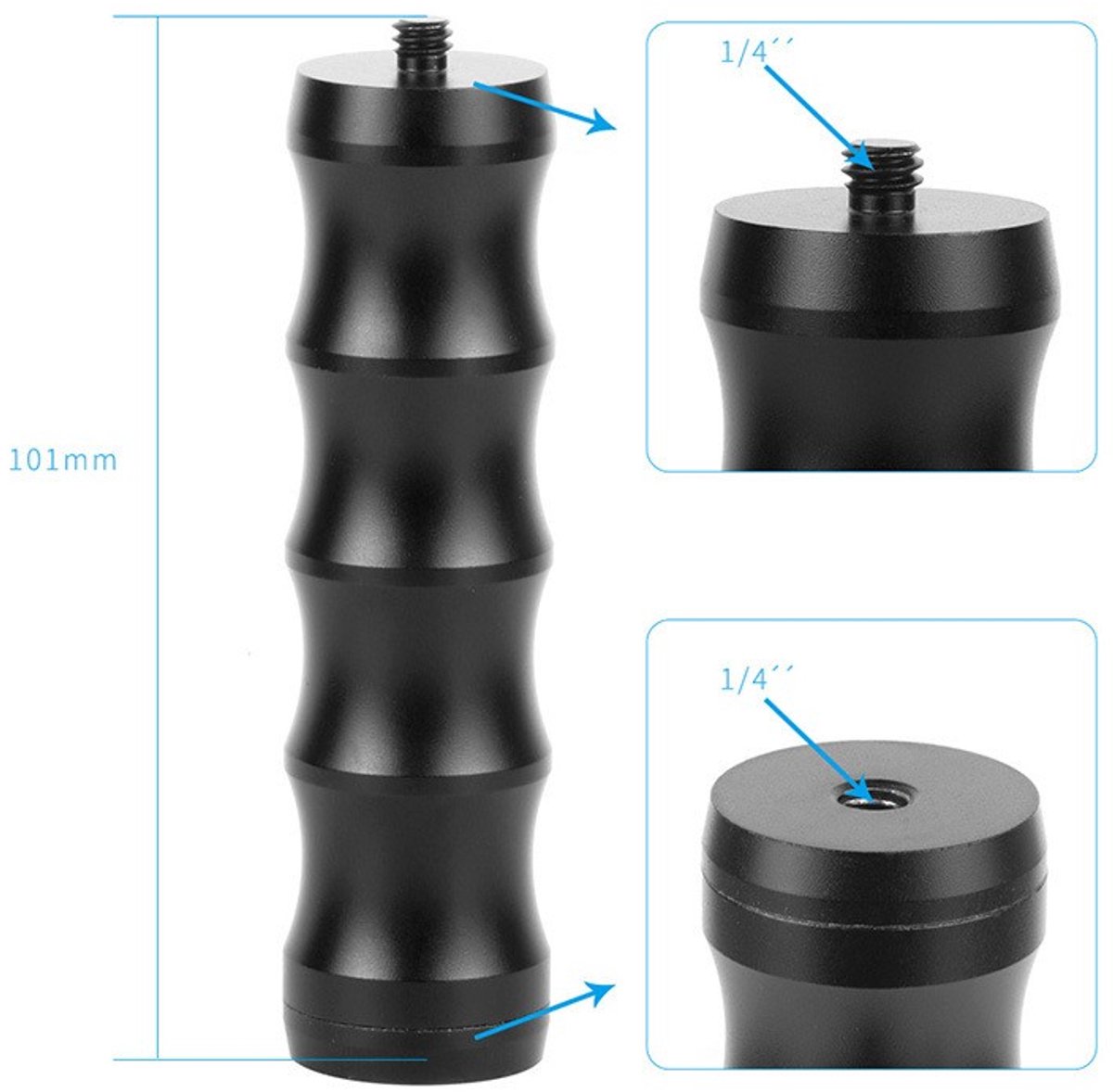 Geschikt voor Aluminiumlegering 1/4" schroef met 25 mm/1" kogelkop cameragreep stabilisator