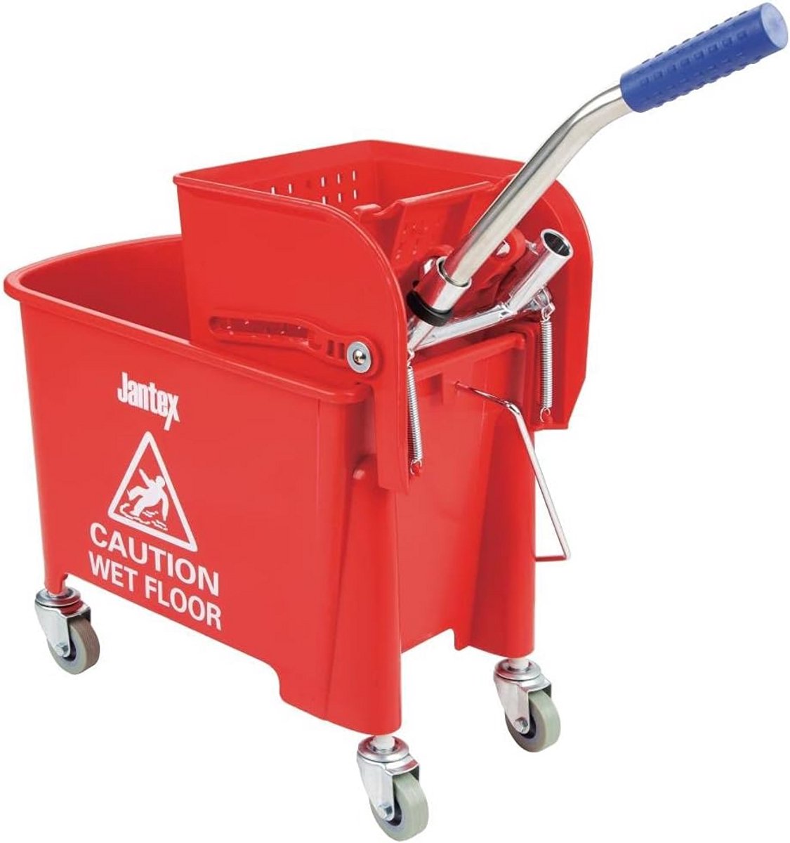 Schoonmaak Emmer - Wringemmer - Professioneel Schoonmaken - Ingebouwde Wringer - 20 Liter - Rood
