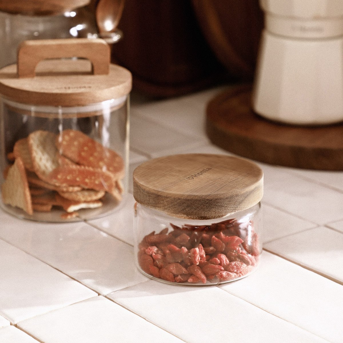 HOMLA - Wekpot met houten deksel - Capaciteit 250 ml