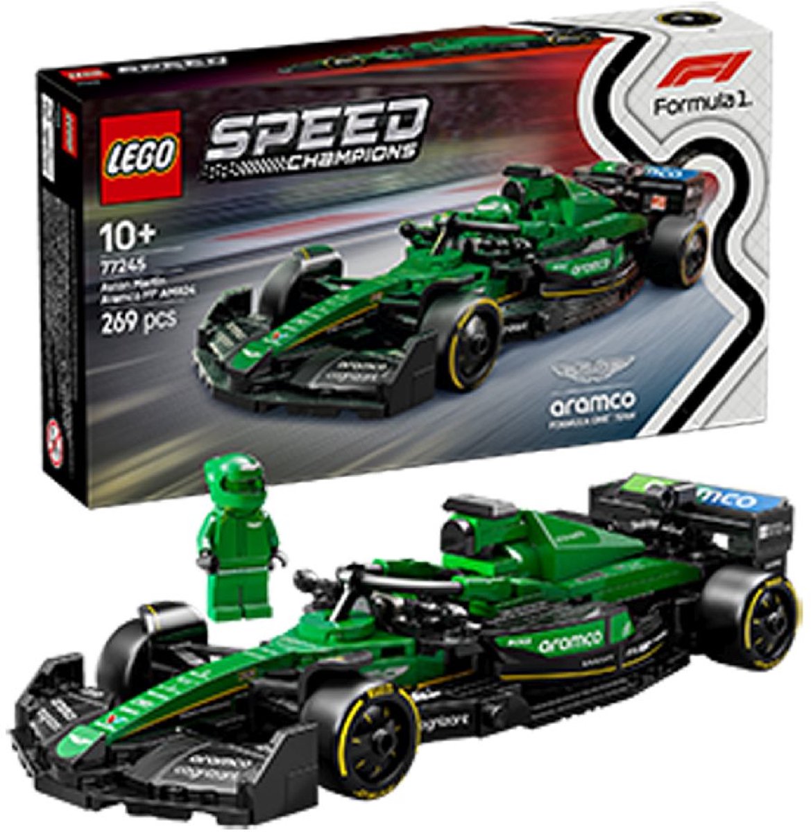 LEGO Speed Champions Aston Martin Aramco F1 AMR24 racewagen Set - 77245 — afbeelding 8