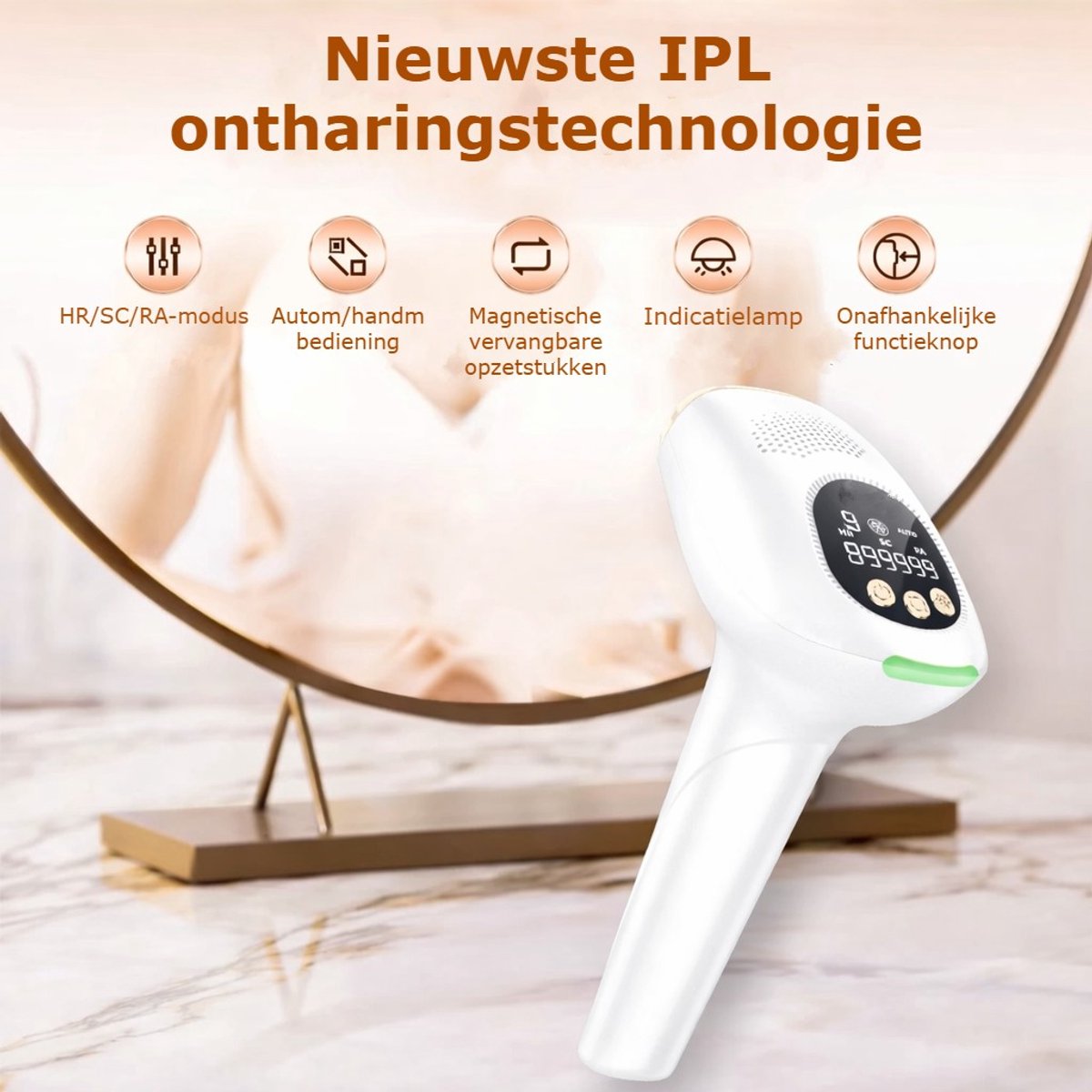 IPL Laser Ontharingsapparaat - Ice Cooling - 999.999 flitsen thumbnail 3