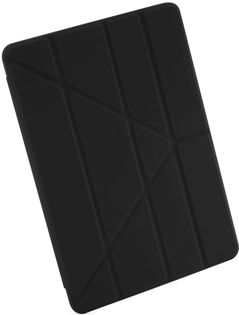 Pipetto Original Origami No1 case, geschikt voor iPad 10.2 (2019/2020/2021) – met multifunctionele vouwbare cover - volledige 360˚ bescherming - Zwart