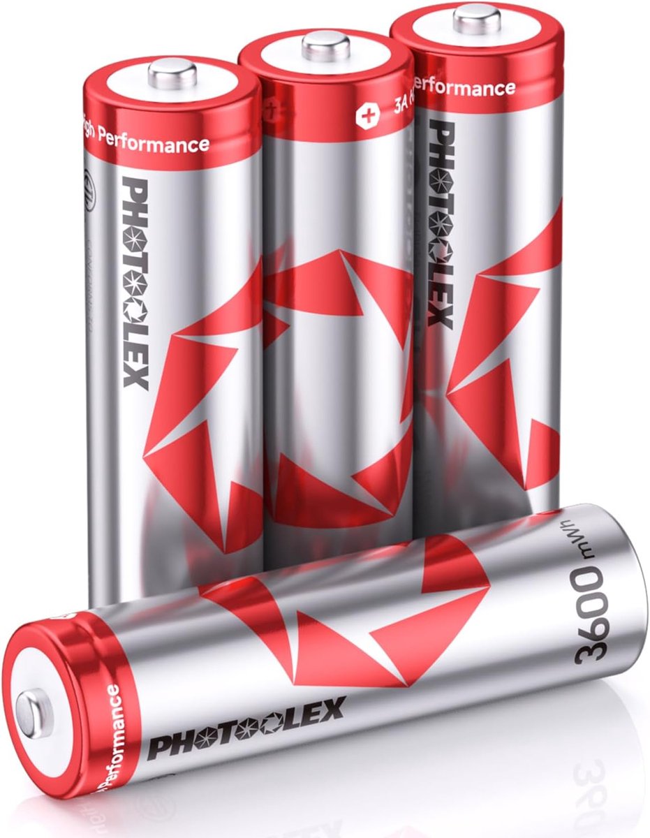 Oplaadbare Batterijen AA - Accu's Set - Energievoorziening - Hoge Piekvermogen - 3600mWh