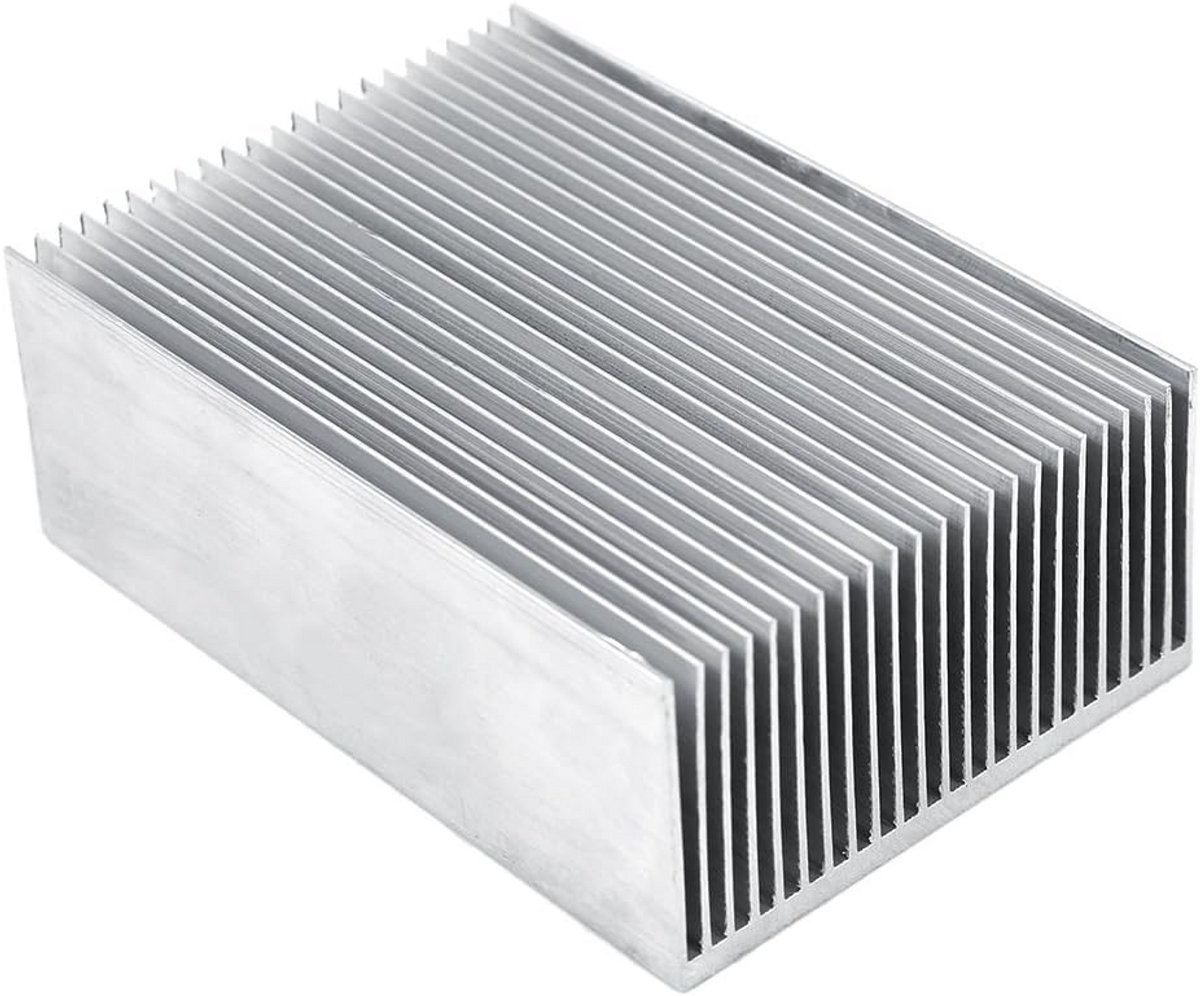 Aluminium Koellichaam - Koelvin Transistor - Elektronica Koeling - 23 Lamellen Ontwerp - 100 x 69 x 36 mm