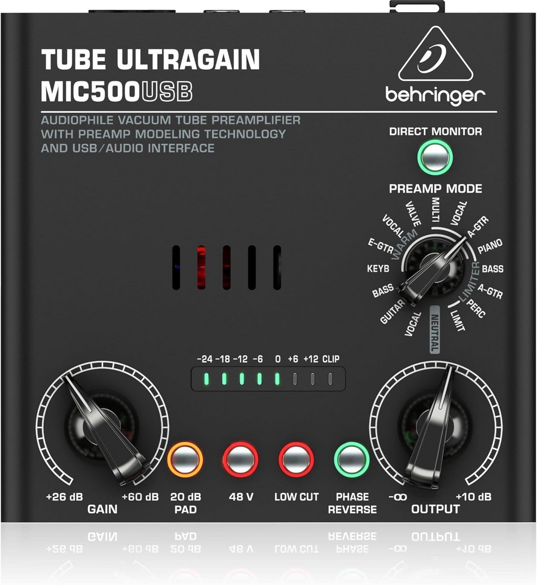 Audio Voorversterker - Microfoon Preamp - Muziek Opnemen - Met Buizen Technologie - Eén Maat - Meerkleurig