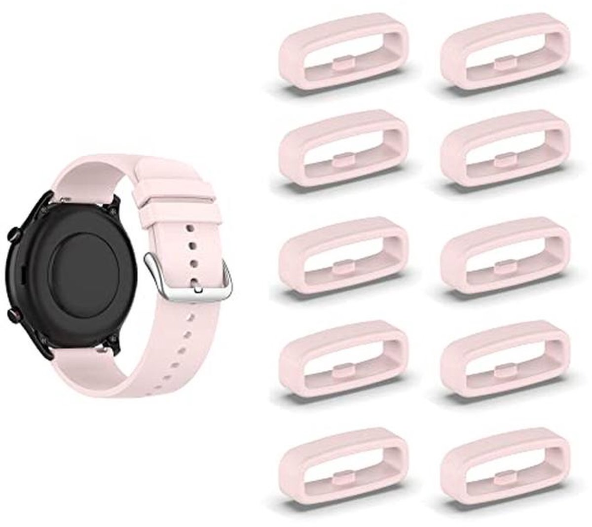 Siliconen horlogebandlussen - 10 stuks vervanglussen voor smartwatches