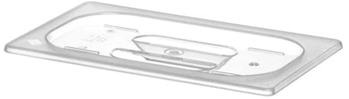 Gastronorm deksel voor GN containers, polycarbonaat, temperaturaal bestendig -40° tot 110°C, vaatwasmachinebestendig, stapelbaar, geur- en smaakloos, GN 1/4, 265x162mm