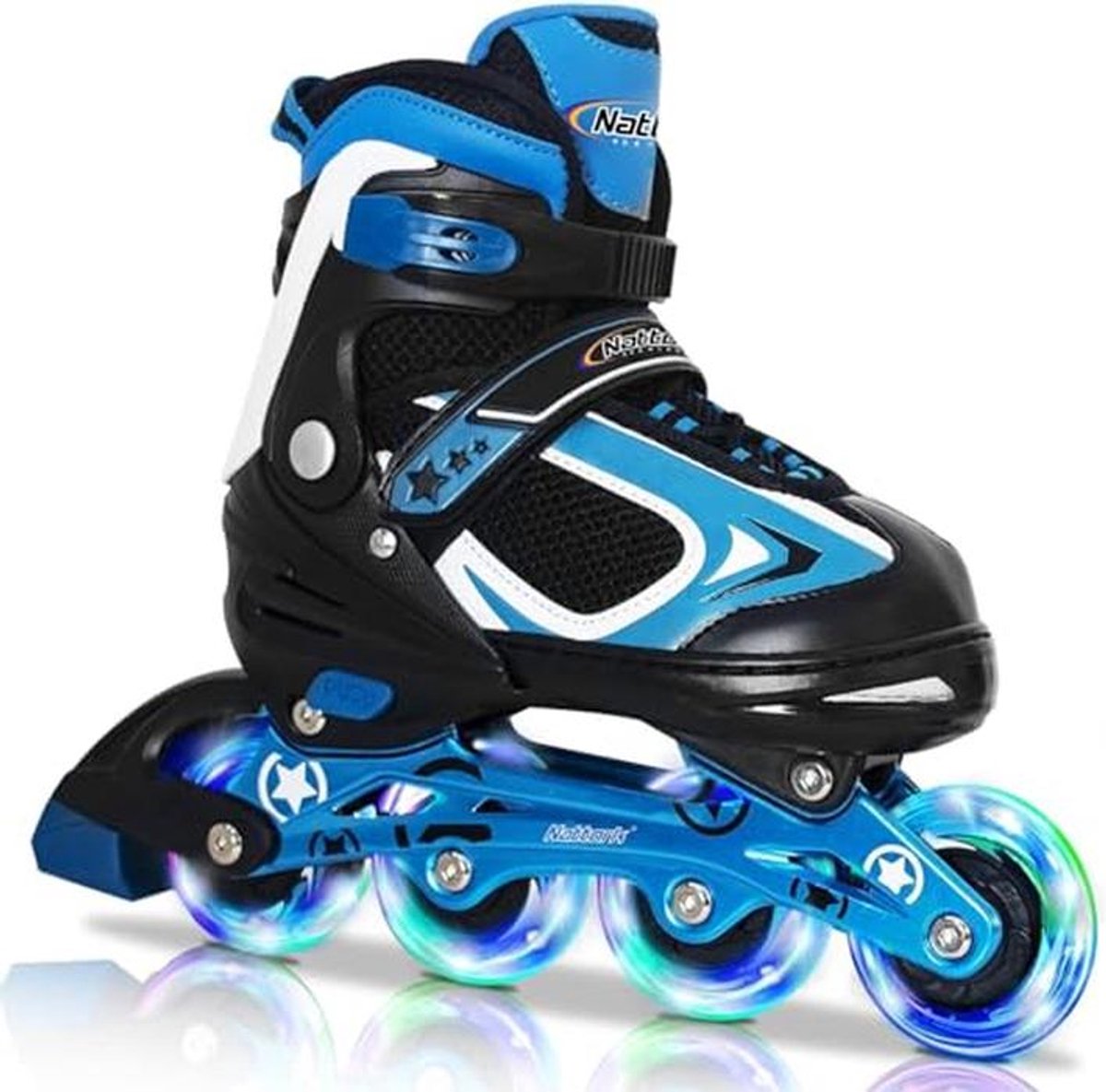 Inline Skates voor jongens met oplichtende wielen - Geschikt voor binnen en buiten - Voor beginners en kinderen van 5-12 jaar
