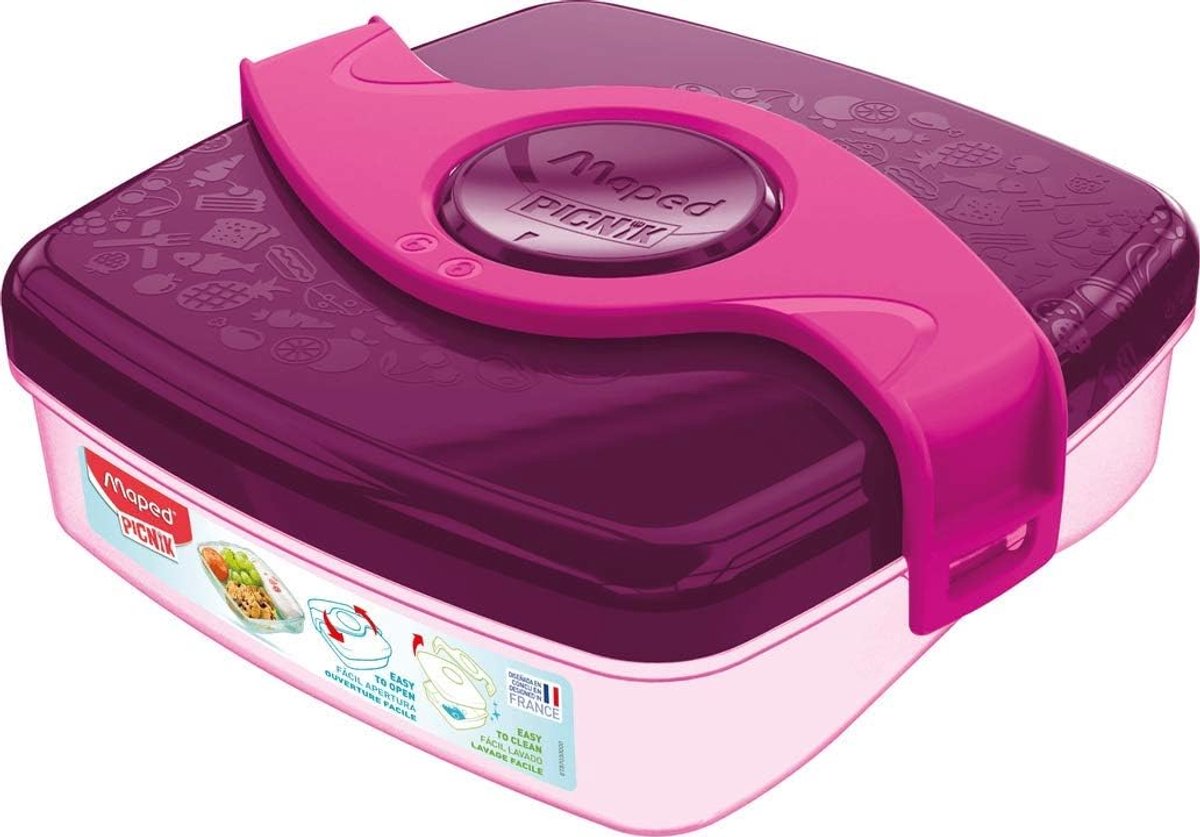 Roze Snackbox voor Kinderen - Ideale Broodtrommel voor School en Picknick