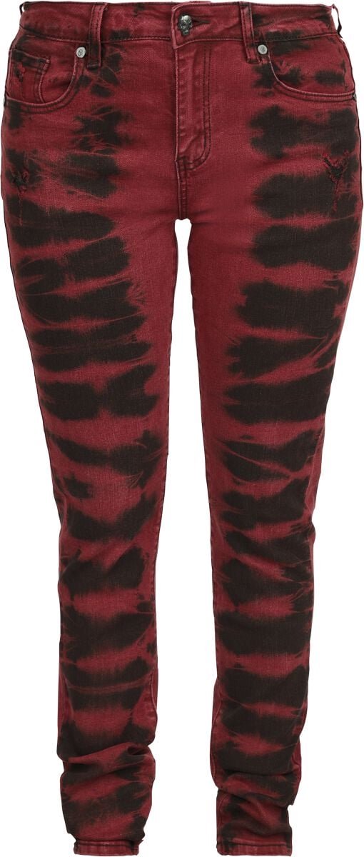 Rock Rebel by EMP Rode broek in batiklook - Dames - W30L34