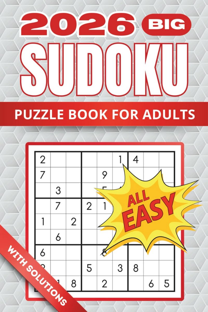 Gemakkelijke Sudoku: Grootletter Puzzels voor Volwassenen en Senioren