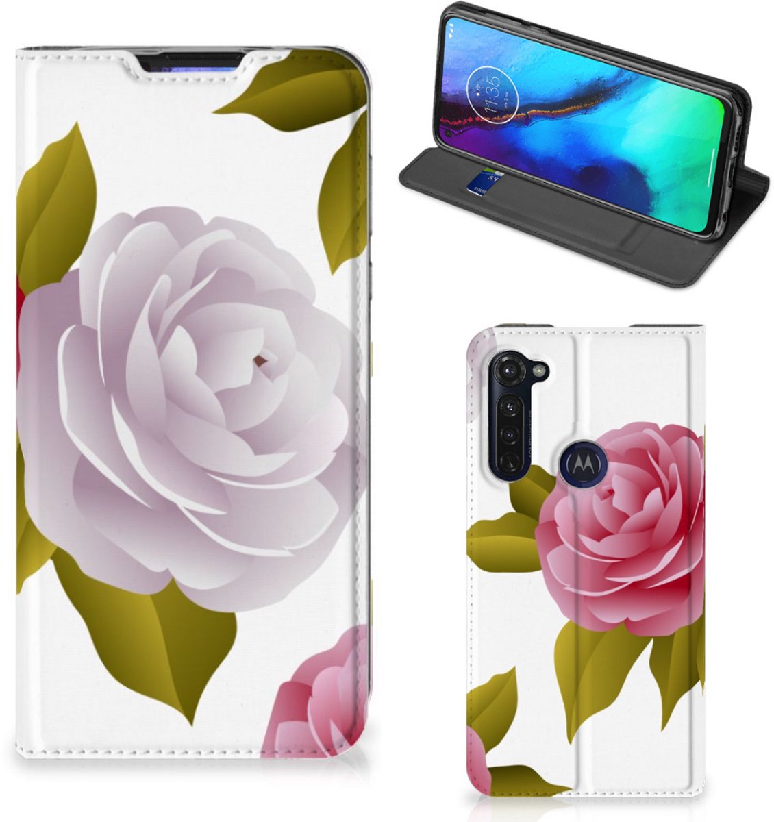 Motorola Moto G Pro Smart Cover Roses