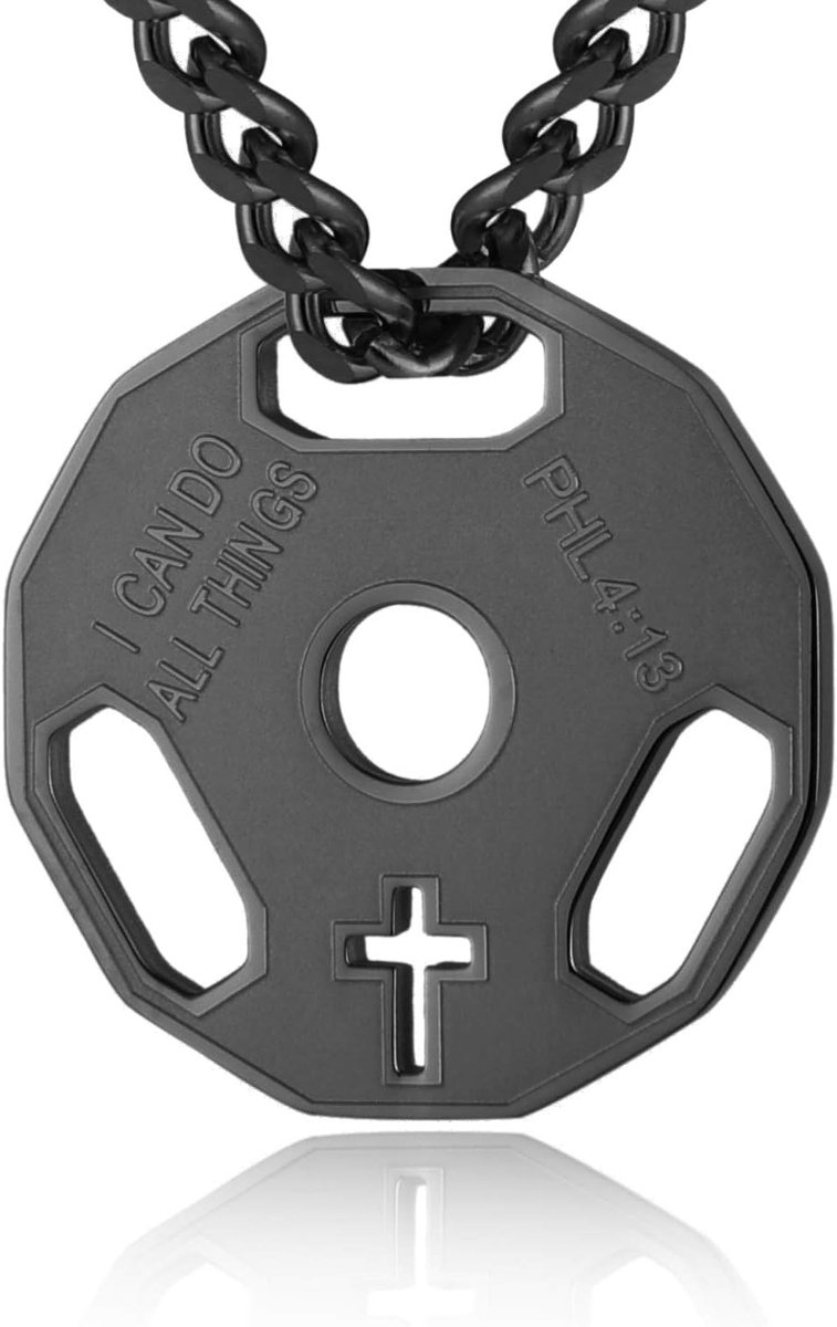 Halterhanger Halsketting Roestvrij Staal voor Mannen Fitness en Gewichtheffen Sieraden