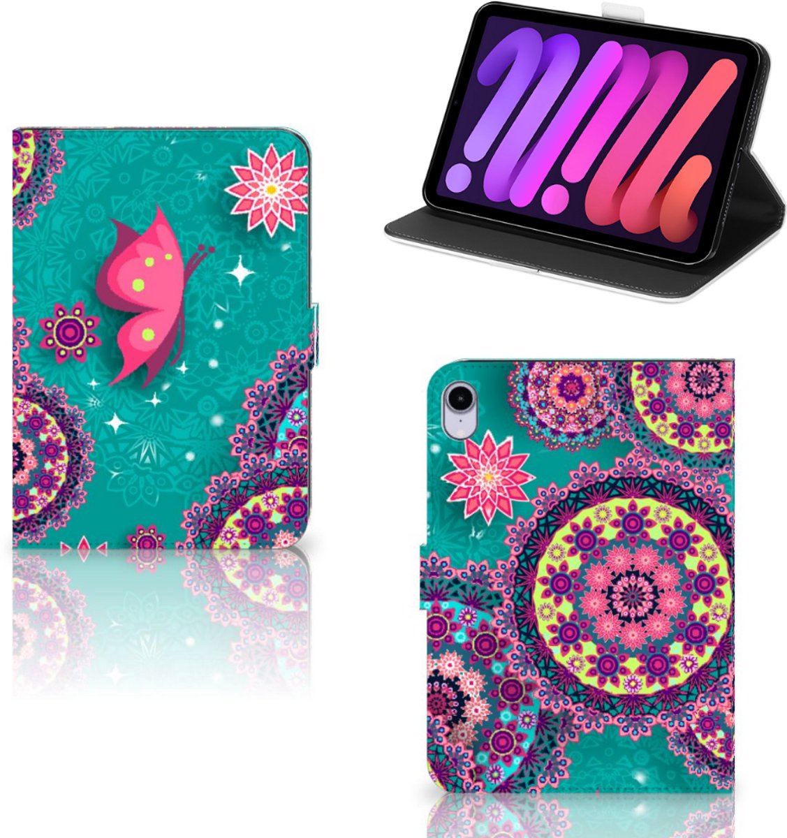 iPad Mini 6 (2021) Hoes Cirkels en Vlinders