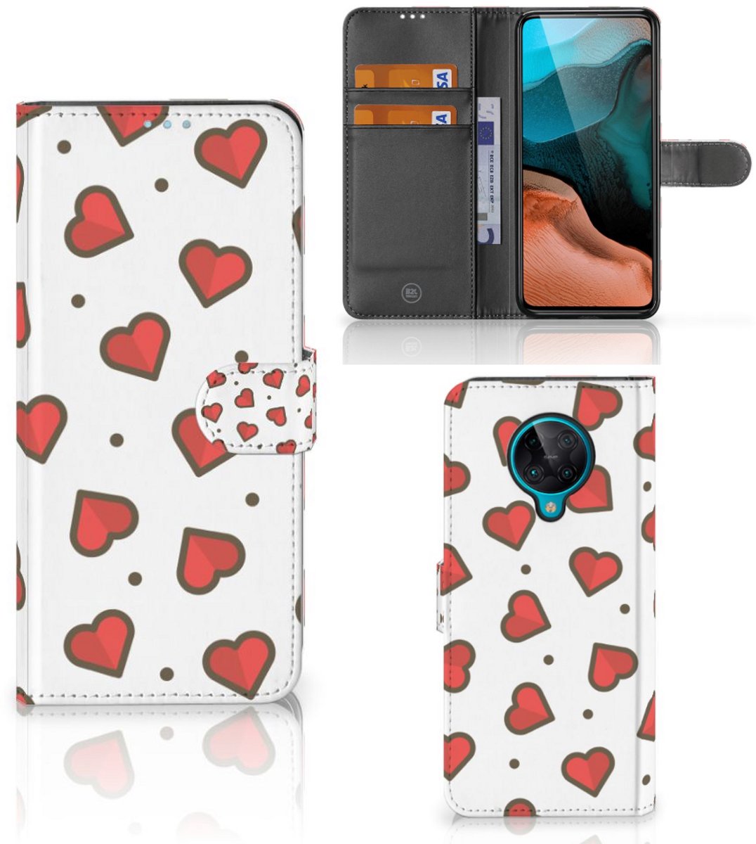 Xiaomi Poco F2 Pro Telefoon Hoesje Hearts