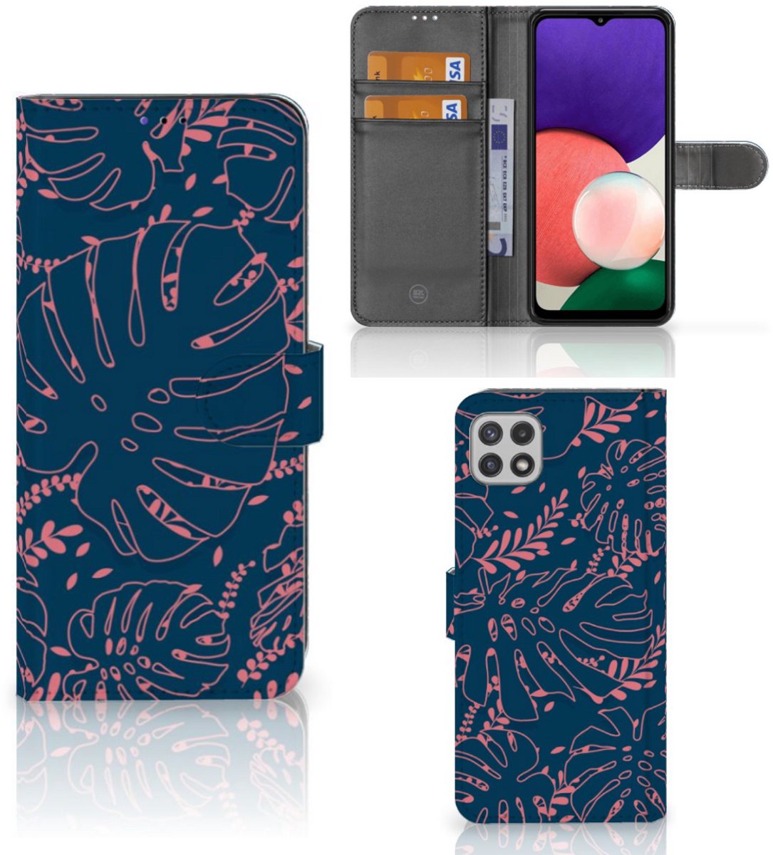 Samsung Galaxy A22 5G Hoesje Palm Leaves