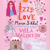 Boekcover 'Izzy Love Villa Valentijn' met roze haar, een paard, huisje en plantjes.