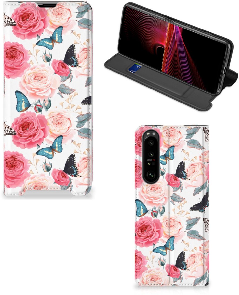 Sony Xperia 1 III Smart Cover Butterfly Roses