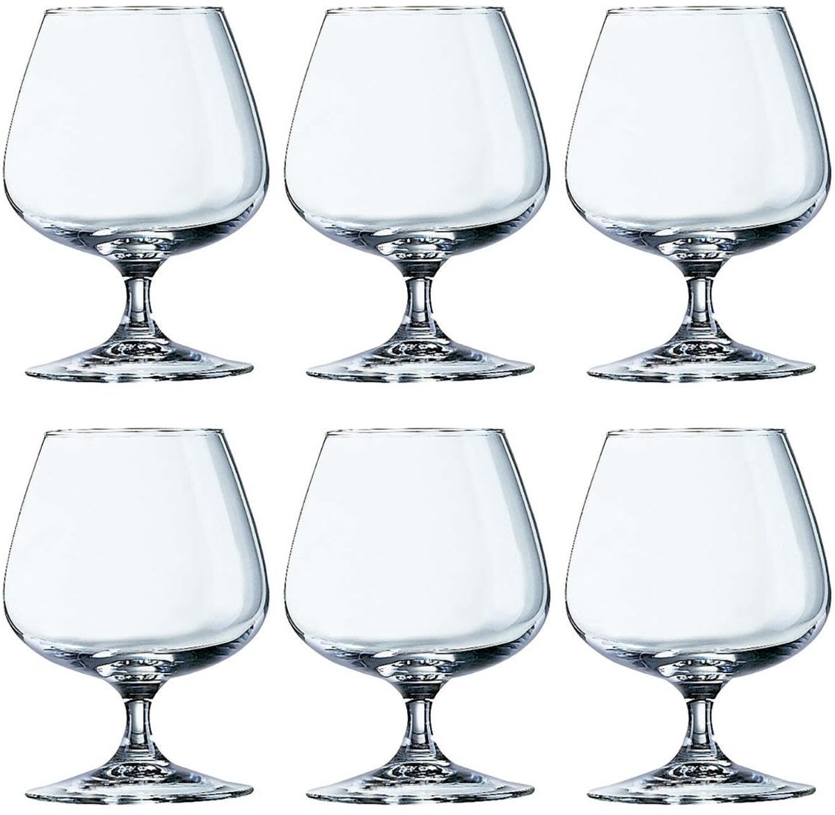 Cognac Glazen Set van 6, 250 ml, Royale Brandy Glazen