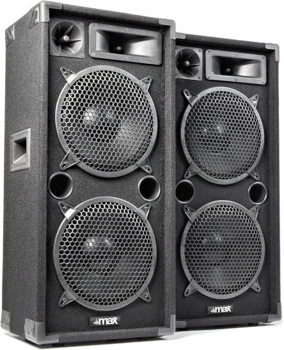 2000W Disco Speakerset met 2x 10 Inch Woofers voor DJ's en Karaoke