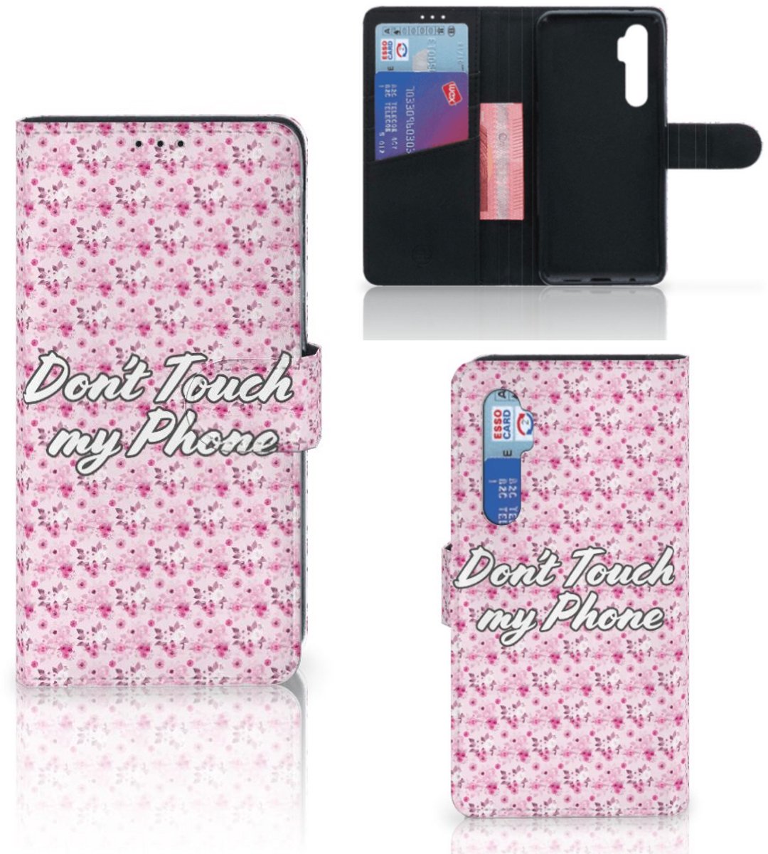 Xiaomi Mi Note 10 Lite Portemonnee Hoesje Flowers Pink DTMP