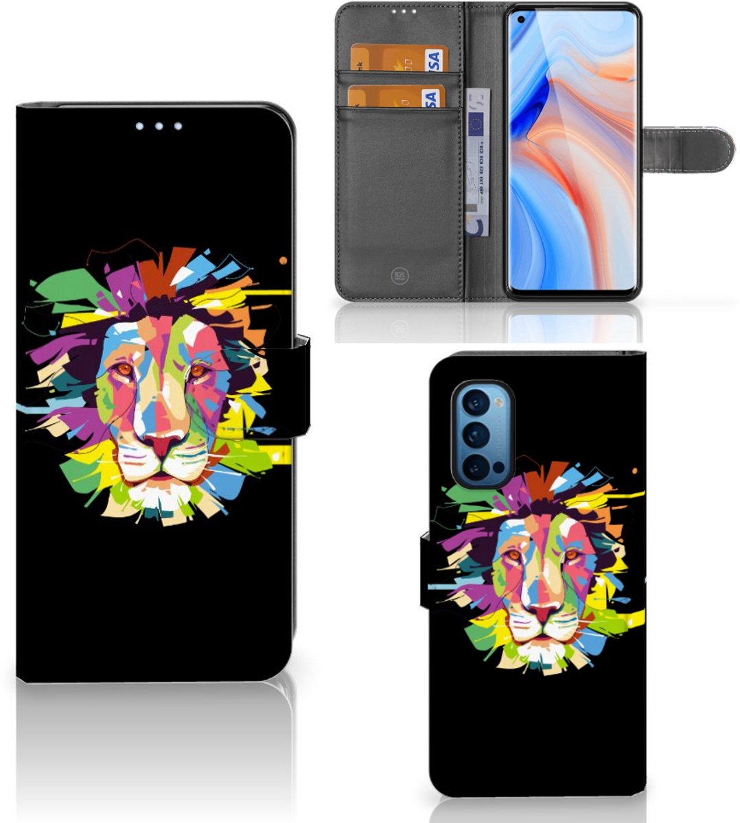 OPPO Reno 4 Pro 5G Leuk Hoesje Lion Color