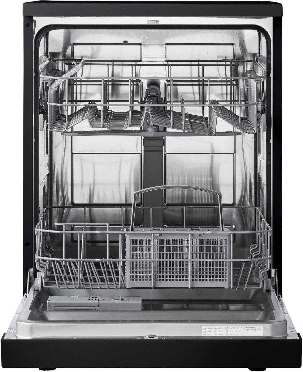 Tomado TDW6001B - Vrijstaande vaatwasser - 12 couverts - Energielabel D - 47 dB - Bestekmandje - Zwart — afbeelding 3