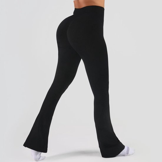 Flared Hoge Taille Yogabroek voor Dames - Onzichtbare Scrunch Butt Leggings, Push-Up Gymlegging — afbeelding 2