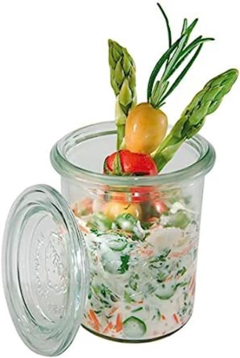 Set van 24 mini glazen weckpotten met deksel - 160 ml