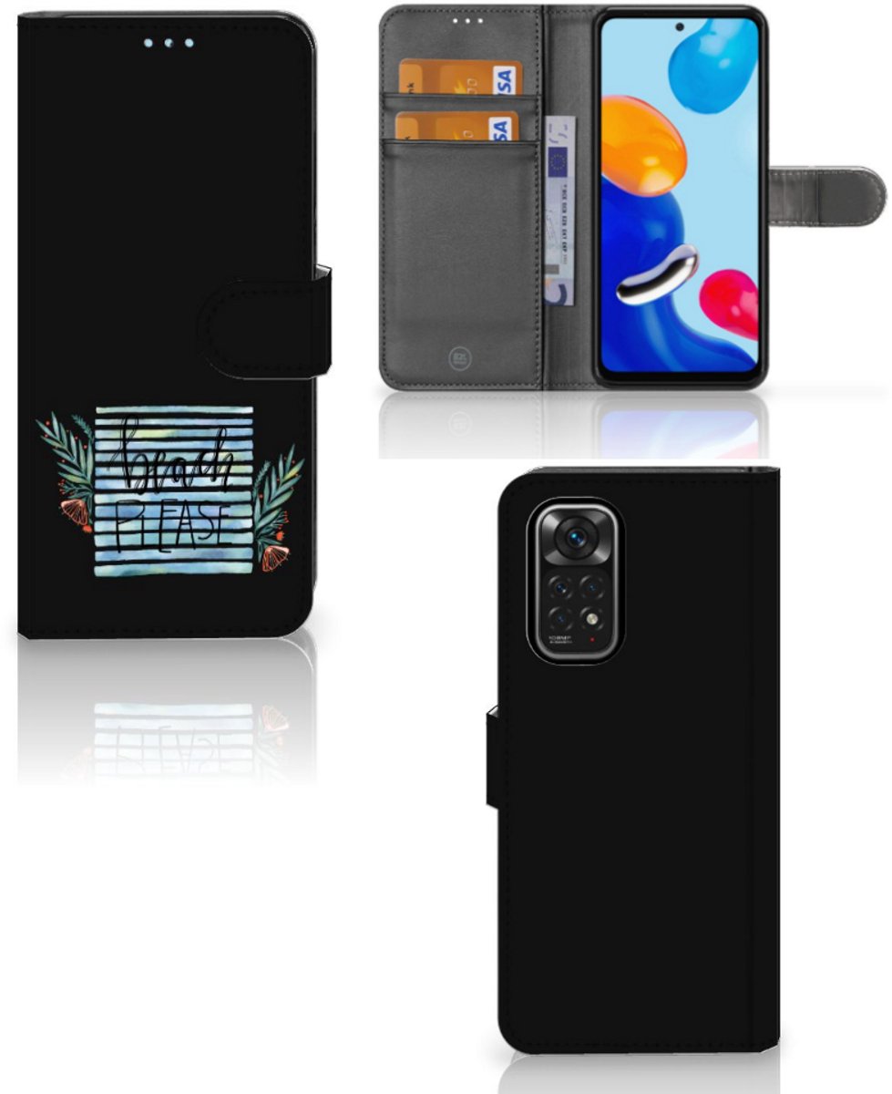 Boekhoesje voor Xiaomi Redmi Note 11/11S Leuk Hoesje Boho Beach