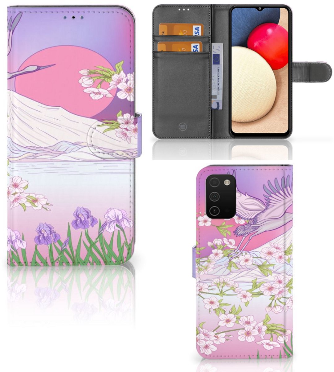 Samsung Galaxy A03s Telefoonhoesje met Pasjes Bird Flying