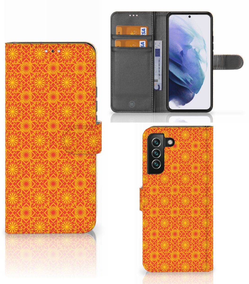 Samsung Galaxy S22 Plus Telefoon Hoesje Batik Oranje