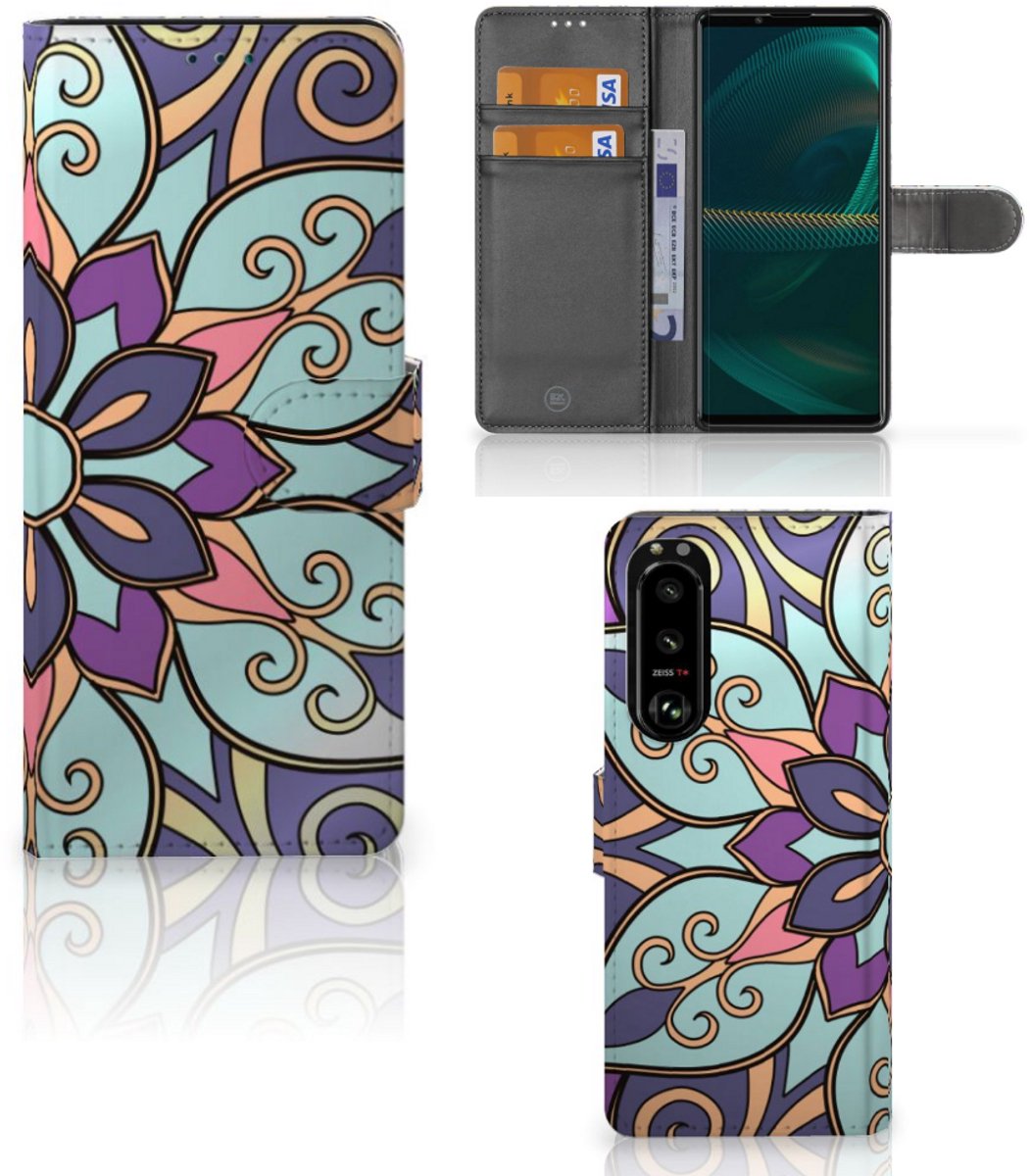 Sony Xperia 5III Hoesje Purple Flower