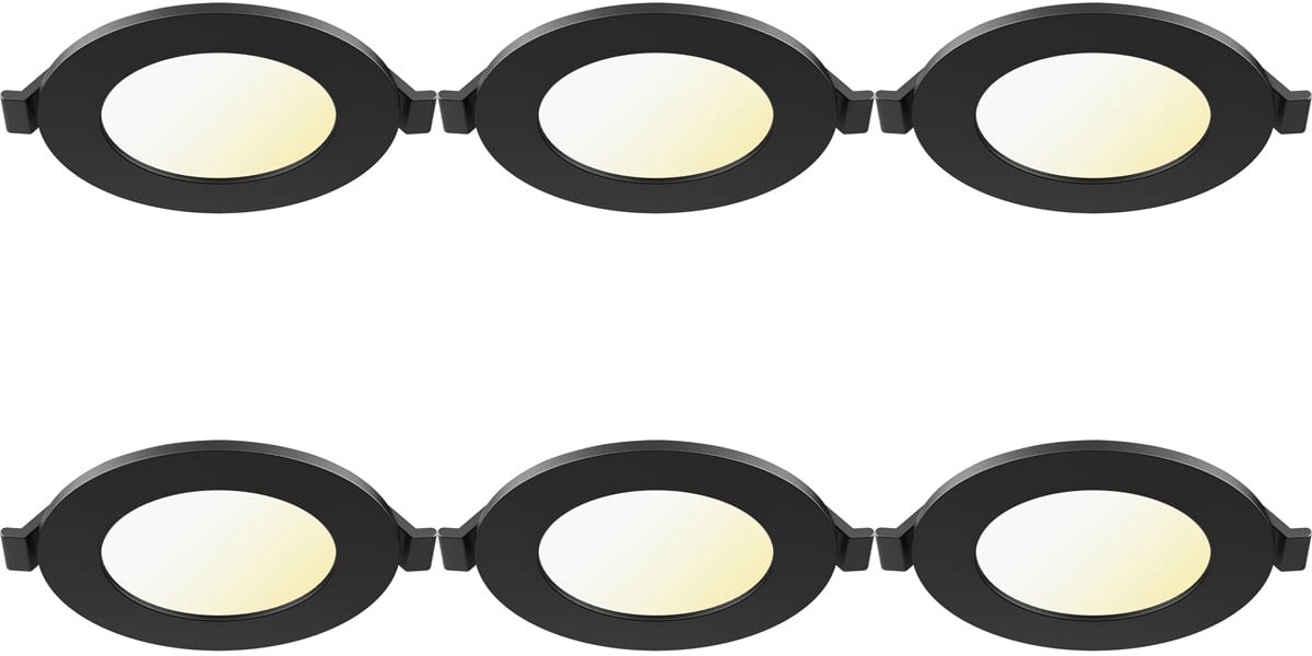 LED Downlight Inbouwspot Dimbaar 6 Stuks - Brinton Thin - 4W 280lm 120° Bundelhoek - Aanpa