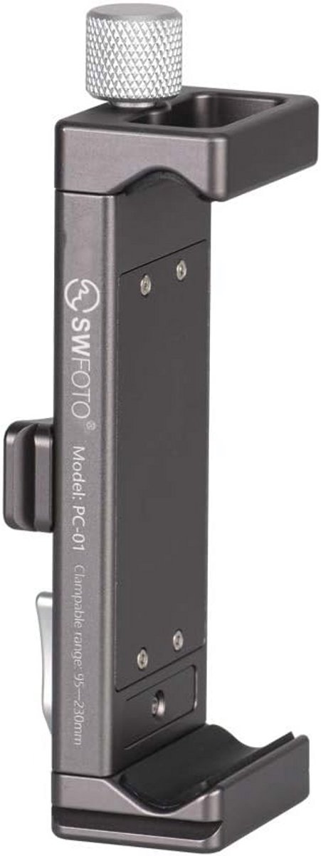 Tablet en Smartphone Houder 95mm tot 230mm - Compatibel met Arca en RRS