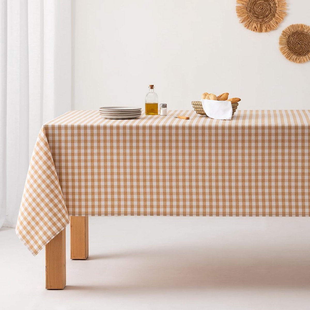 Vlekbestendig tafelkleed Gingham ontwerp 140 x 300 cm