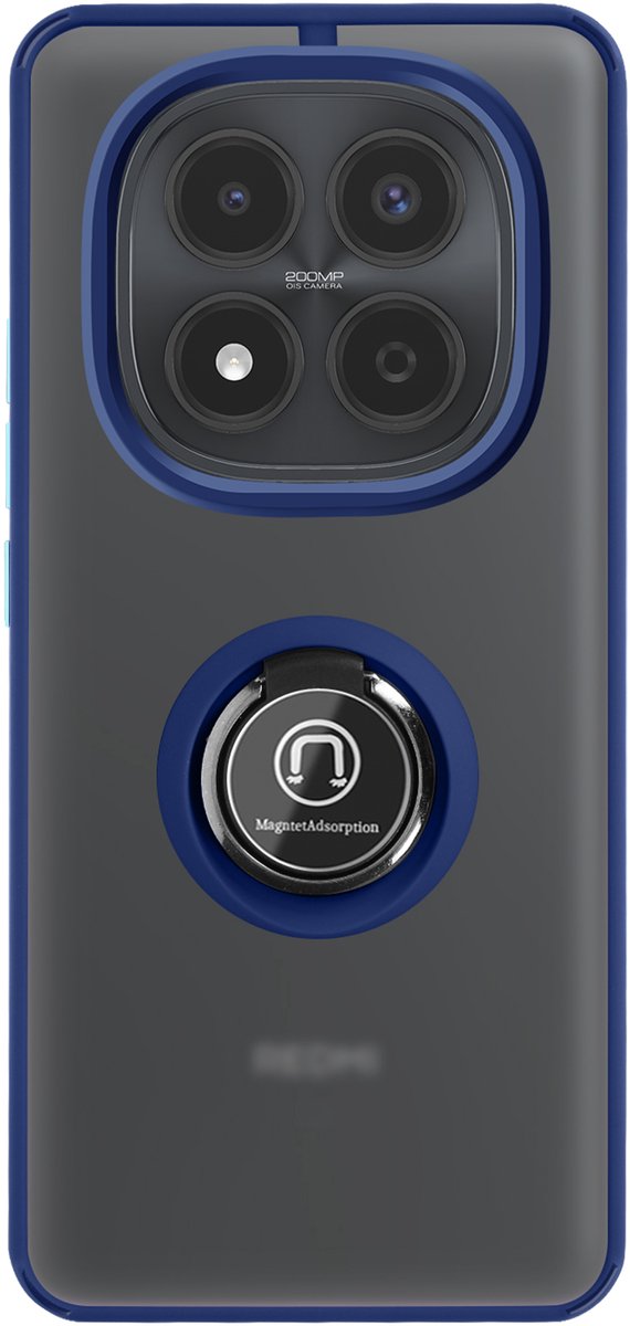 Avizar Hoesje voor Redmi Note 15 Pro 4G met magnetische ring matte afwerking, Blauw