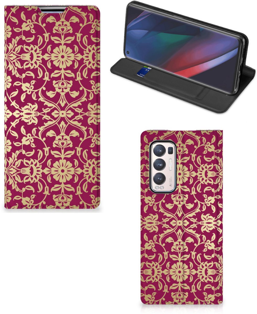 Telefoon Hoesje OPPO Find X3 Neo Barok Pink