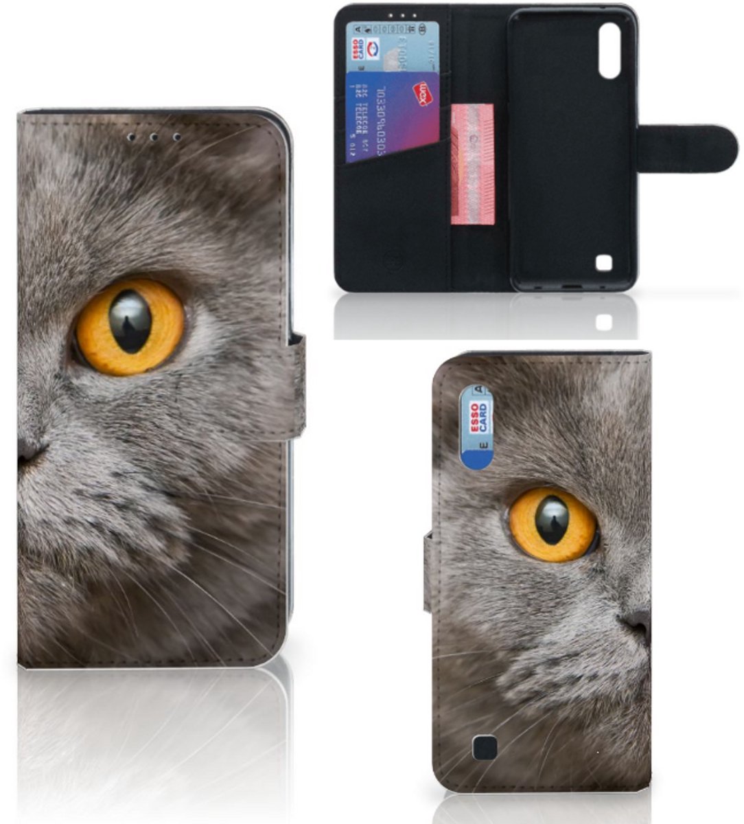 Telefoonhoesje met Pasjes Samsung Galaxy M10 Britse Korthaar