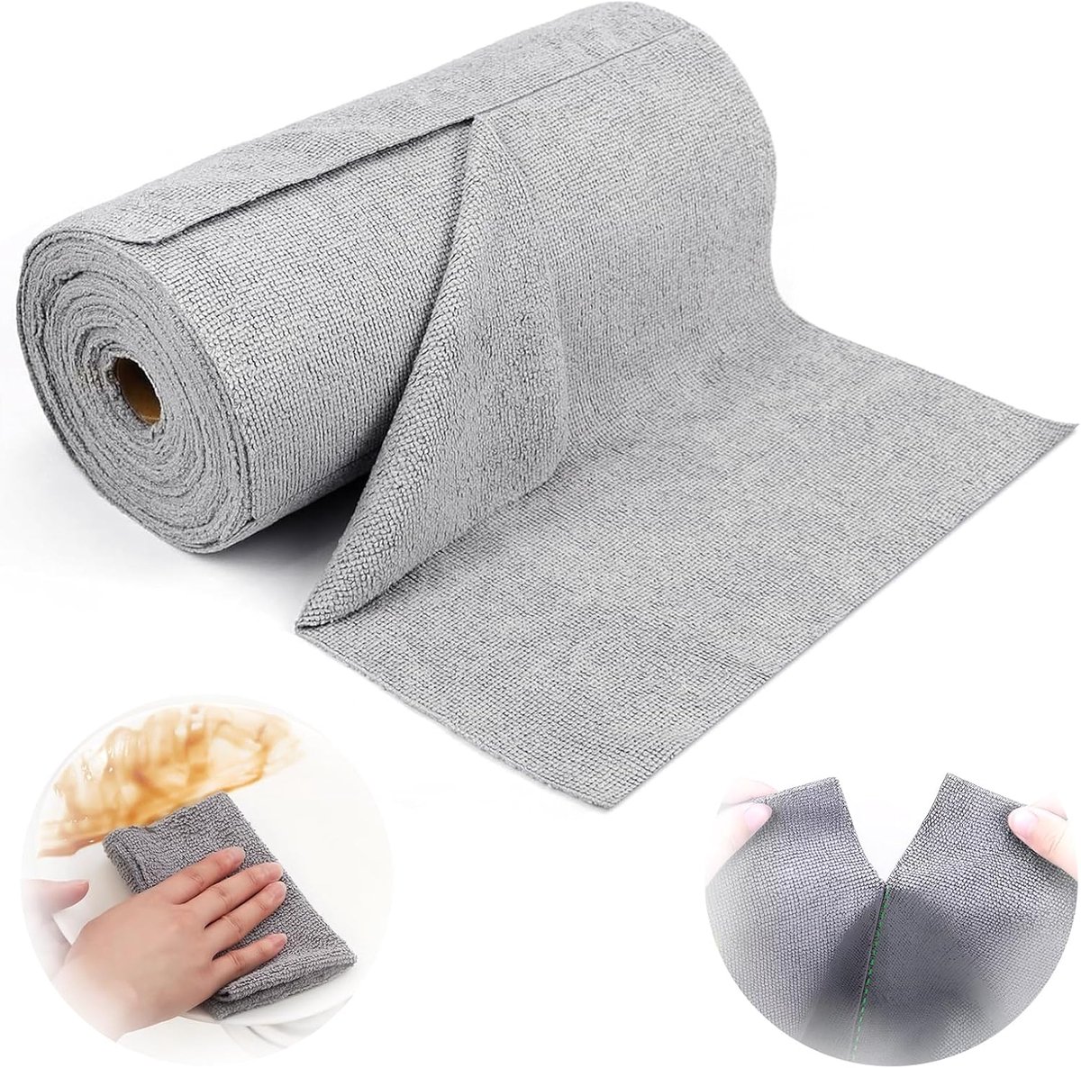Microvezeldoeken 50 stuks - Scheurbare en Herbruikbare Reinigingsdoeken