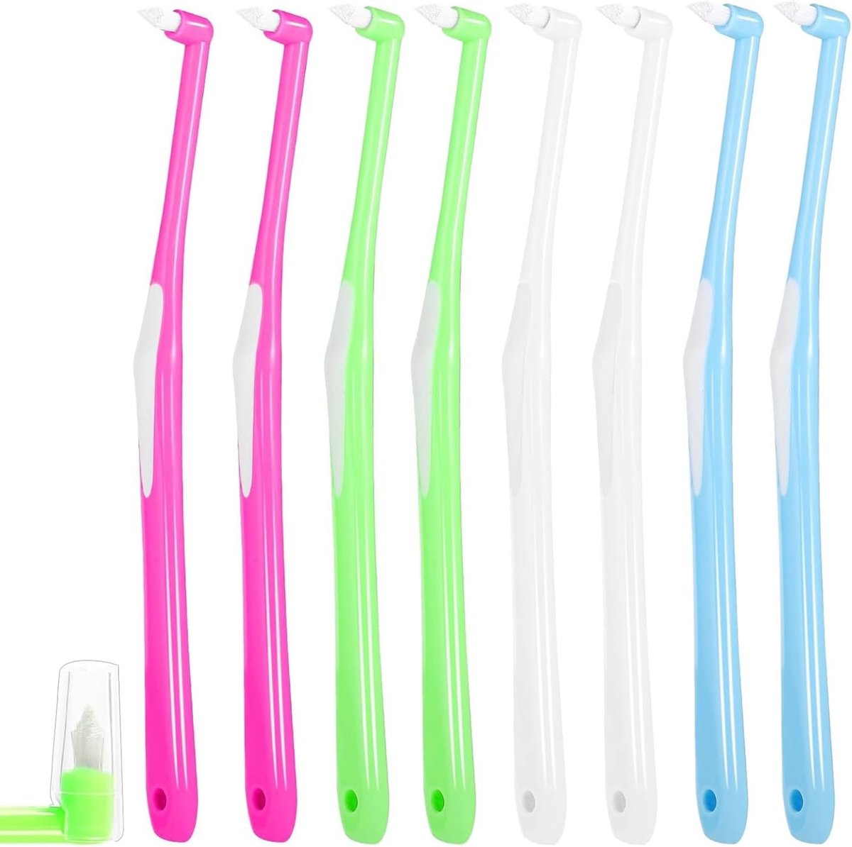 Orthodontische tandenborstel met 8 stuks, complete mondverzorging voor beugels
