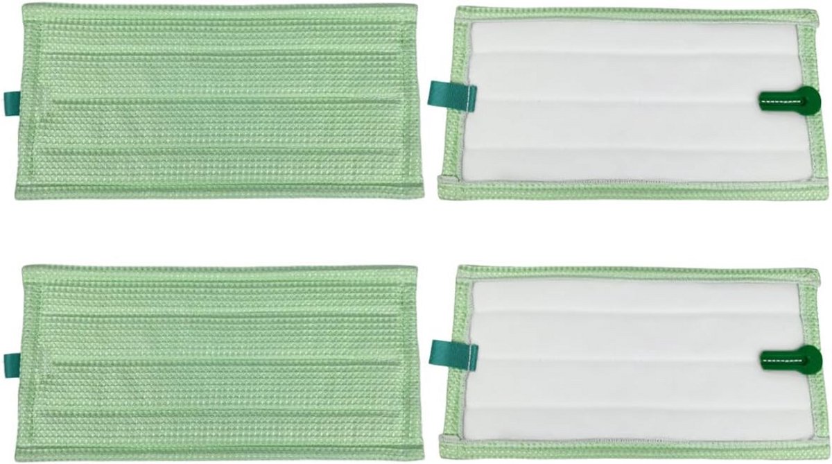 4 Stuks Reserve Dweilpads voor Stofzuigers VK200 VK7 VB100