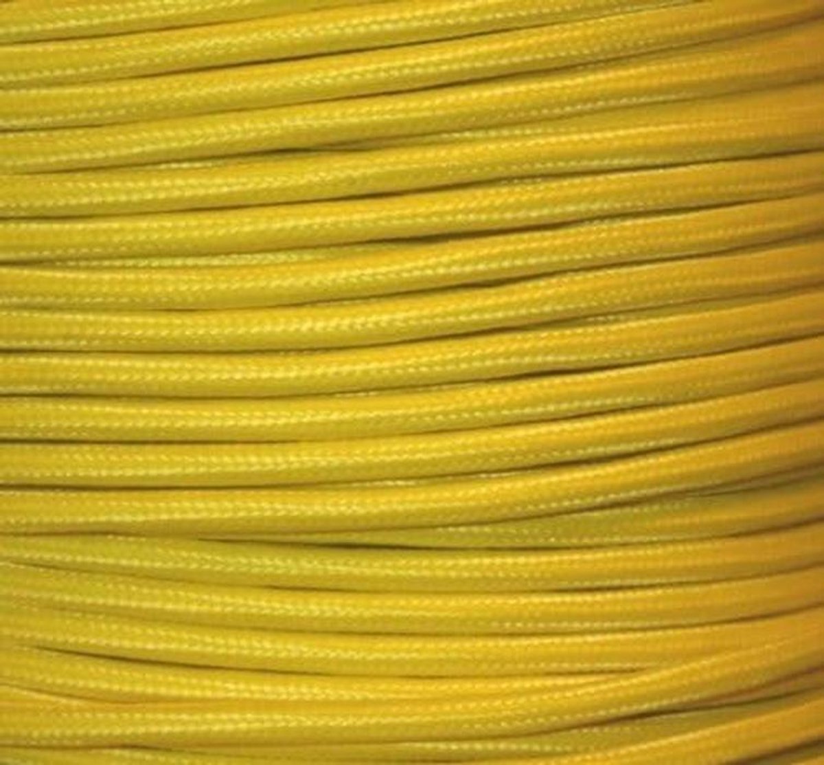 Ronde Textielkabel op Maat Geel 3-aderig 3 x 0,75 mm2 per Meter