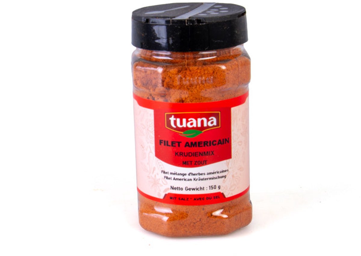 Tuana Kruiden - Filet Americain Kruidenmix - Strooibus 180 Gram - Tuanashop - MP-F-0009