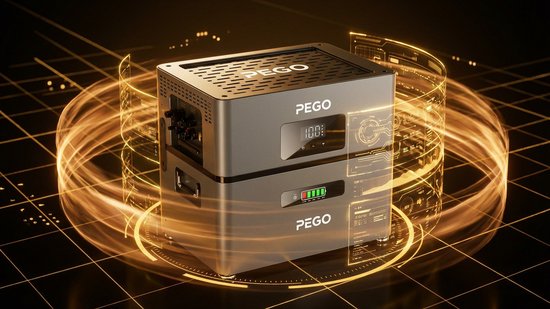 PEGO Smart Energy Thuisbatterij 1-15 kWh Plug & Play Stapelbaar met Inverter, Offgrid & UPS, AI Energiebeheer