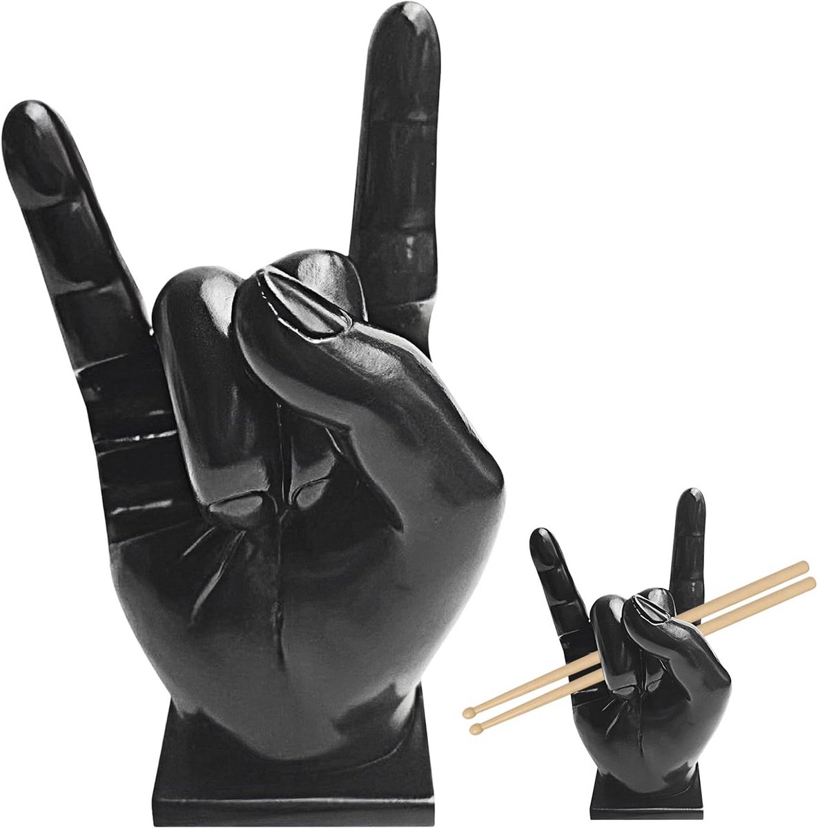 Decoratieve Drumstokhouder in Handvorm voor Muziekfans